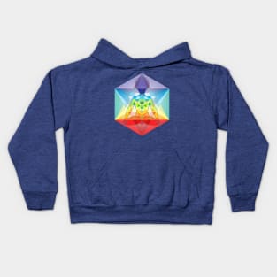 Geometric Man with the Colors of the Chakras Kids Hoodie